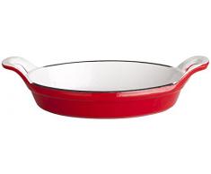 PAELLA WORLD Poêle en Fonte Casserole en Fonte – Rouge, 21 x 16 x 4 cm