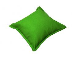 JARDIN PRIVE Colors Coussin Deco avec Volant, Vert, 40 x 40 x 10 cm