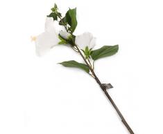 Floral Elegance Artificiel 92 cm Tige Simple dhibiscus Blanc x 6 – Gamme Fleurs Artificielles Soie