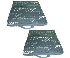 beo H329/HU325 WS Steg Lot de 2 Coussins de Chaise de Jardin Bleu 40 x 40 cm