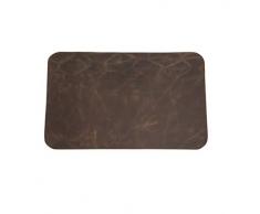 Artisan aprons Leather Placemat Set de Table, Marron foncé