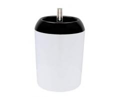 Plastia CALIMERA B2-35cm Pot de Fleurs à arrosage Automatique, Noir et Blanc