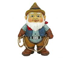Statue nain de jardin - Cowboy Klaus, le nain de jardin campagnard - Nain de jardin pour pelouse