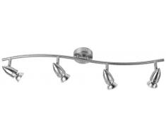 Leyton Lighting GU10 Lampe à 4 Spots Chromé brossé