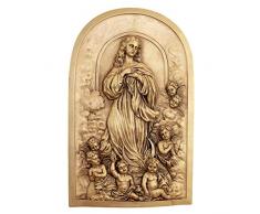 Design Toscano Sculpture Murale lAssomption de Marie Madeleine, Résine, Or, 2,5 x 18 x 28 cm