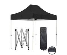 GREADEN Tente Pliante Noire 2x3m Super Robuste Tube 40mm en Aluminium Bâche 420D étanche Barnum Pliable Jardin marché, Sac de Transport