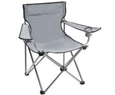 CROSS 03439 - Fauteuil Pliant - Grand Modèle - Avec Housse - Gris