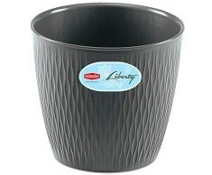 Stefanplast Pot de fleurs Liberty Gris 20 x 20 x 19cm 87201