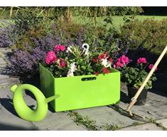 Bac à fleurs et de rangement jardin avec poignées 81L vert anis - Fabrication française