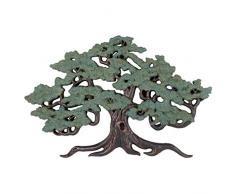 Design Toscano Décor Asiatique Antique Arbre de Vie Sculpture Murale, 94 cm, polyrésine, deux tons bronze et verdigris