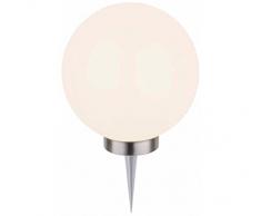 Dehner Lampe Solaire en Forme de Boule avec Piquet et Changement de Couleur, Ø 20 cm, Plastique
