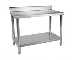 Helloshop26 3614079 Table de Travail Professionnelle, Or, 96 x 56 x 5 cm