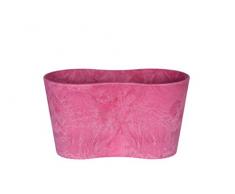 Artstone Pot de Fleurs, Bac à Plante Duo Claire, résistant au Gel et ultraléger, Rose, 26x13x14cm