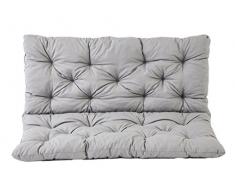 Meerweh 90266 Coussin de Banquette 2 Places et Coussin de Dossier Housse de Banc Hanko, Gris, env. 120 x 98 x 8 cm