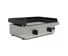 Simogas EPM-75.11 Plancha à Gaz avec 2 Brûleurs Fer INOX 80,3 x 45 x 25 cm 6,6 KW