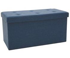 Galileo Casa 2194619 Banc Pliable Récipient Polyester Bleu 76,5 x 38 x