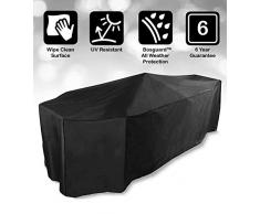 Bosmere D535 Storm Black Housse pour Salon de Jardin de 8 Places Rectangulaire Noir 295 x 203 x 90 cm