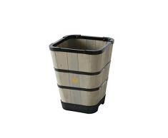 VegTrug Square Tapered Pot de Fleurs, Gris, Small, 30 cm