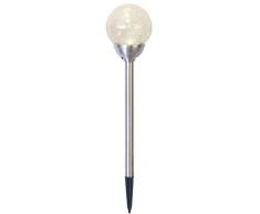 Tecstar Star Décoration de Jardin, LED Lampe Solaire Chemin avec Boule, Acier Inoxydable, cuivre, 12 x 12 x 45 cm, 479–27