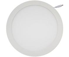 Plafonnier LED - 12 W - Blanc chaud (~ 3000 K) - Plafonnier rond plat - Blanc chaud 20 Watt Blanc neutre