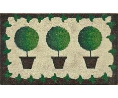 Verdemax 5463 Paillasson rectangulaire Motif Plantes en Pot 45 x 75 cm