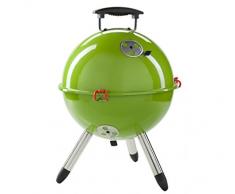 Dehner Barbecue au Charbon de Bois, John, diamètre 38 cm, Acier, Vert Pomme, 48 x 38 x 38 cm, 3101888