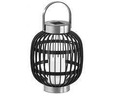 Dehner Solarlaterne Toledo, Ø 35 cm, Höhe 60 cm, Kunststoff, Schwarz Lanterne Solaire, Noir