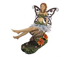 Design Toscano HF326083 Teasing Tessa Statuette de Fée, Multicolore, 11.5 x 33 x 25.5 cm