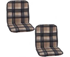 beo M942 Forli NL Lot de 2 Cordons pour Fauteuil à Dossier Bas Gris Env. 47 x 98 cm Épaisseur 6 cm