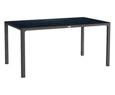 LECHUZA 10935 Table 160x90 Plateau HPL Granit, 160x90x76,5 cm