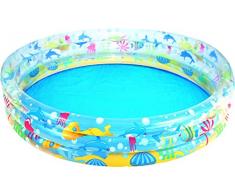 Bestway - Piscine gonflable enfant / pataugeoire ronde 3 boudins diamètre 152 cm hauteur 30 cm