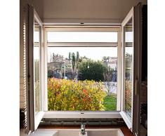 WerkaPro 11135 - Moustiquaire - 130 x 160 cm - Avec Enrouleur - Installation Facile