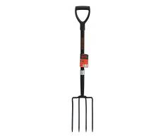 BLACK+DECKER Fourche de Jardin Noir/Orange