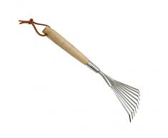 Dehner Balai avec Manche en Bois, env. 50 x 8 cm, Acier Inoxydable/Bois