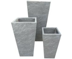Laminvale The Garden Feature Company Effet Ardoise Vase Fleurs (Lot de 3)