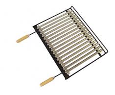 IMEX EL ZORRO 71663 – Grille en INOX pour Barbecue, 58 x 40 cm, Couleur Noir