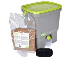 Hozelock Bokashi Composteur de Cuisine, Gris/Vert