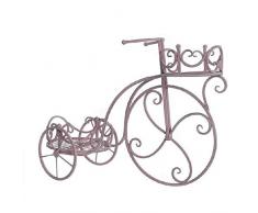 Dcasa Pot de Fleurs Double vélo Rose