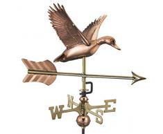 Good Directions Flying Duck avec flèche Jardin Girouette en cuivre Pur avec Jardin Pole Canard Volant avec flèche Pure Copper with Garden Pole