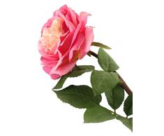 Floral Elegance Artificiel 92 cm Tige Unique Ouverte Rose Roses X 12 – Artificiel de Luxe Plage de Fleur en Soie