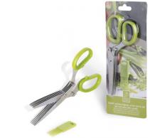 Esschert Design Ciseaux à Herbes sur Blister avec Peigne de Nettoyage