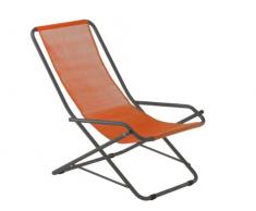 fiam 123TX Anar Fauteuil Relax de Jardin Acier Orange 63 x 96,5 x 79 cm