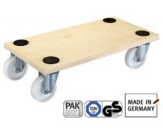 Wagner 20112701 MASSIV 24 Plaque Multiplex 24 mm FSC® 59 x 30 x 14,5 cm Trou de Suspension roulettes de Transport 100 mm Charge maximale 500 kg