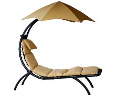 Vivere DRMLG-SD Original Dream Lounger Chaise Longue Acier Dune de Sable 177 x 76 x 117 cm