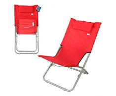 Aktive 62131 Beach Chaise de plage pliante avec coussin 76 x 50 x 71 cm