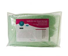 Aqualux Tapis de Sol 9562-Tapis Piscine-Protege Son Liner-550 cm x 570 cm-110gr, Vert