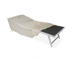 CovUp Housse de Protection de Bain de Soleil 200 x 75 x 45 cm, Taupe
