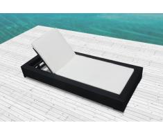 JFB 7520-dj Le Pereza Bain de soleil en résine tressée Noir 197 x 86 x 23 cm