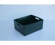 Bac à fleurs et de rangement jardin avec poignées 81L vert foncé - Fabrication française