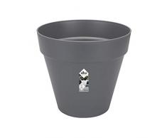 Elho Loft Urban Rond Roues 60 - Pot De Fleurs - Anthracite - Extérieur - Ø 59 x H 53.2 cm